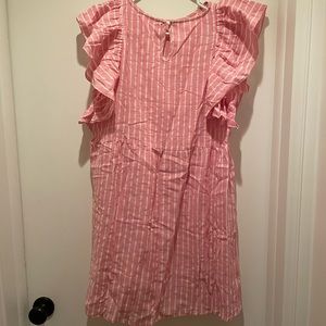 NWT pink striped summer dress